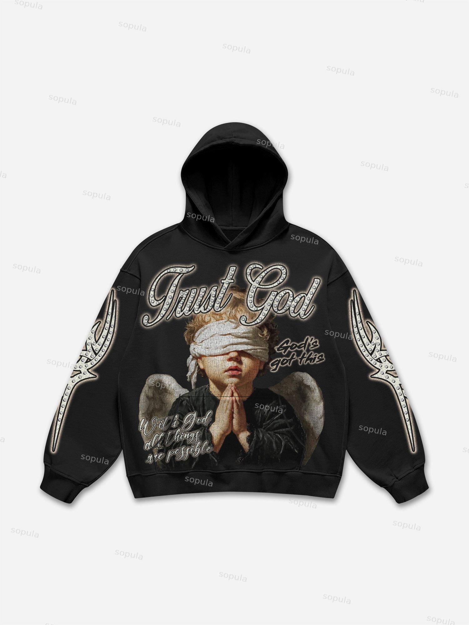 Saint March Angel Graphic Hoodie Product Image