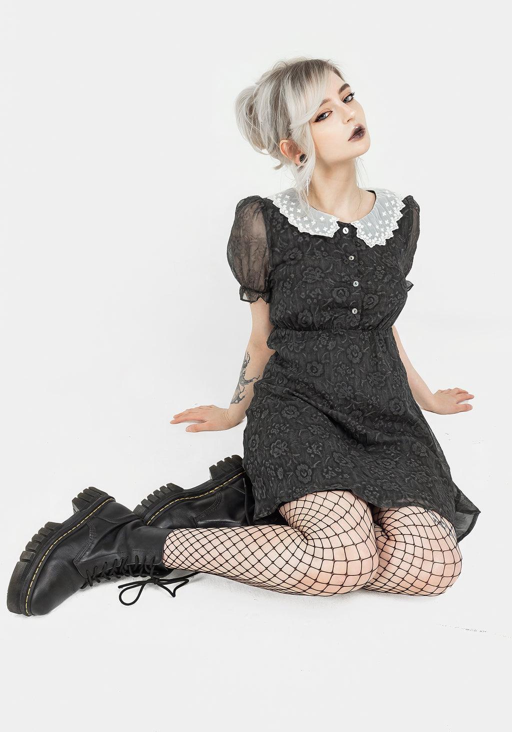 Phantasma Lace Collar Mini Dress Product Image