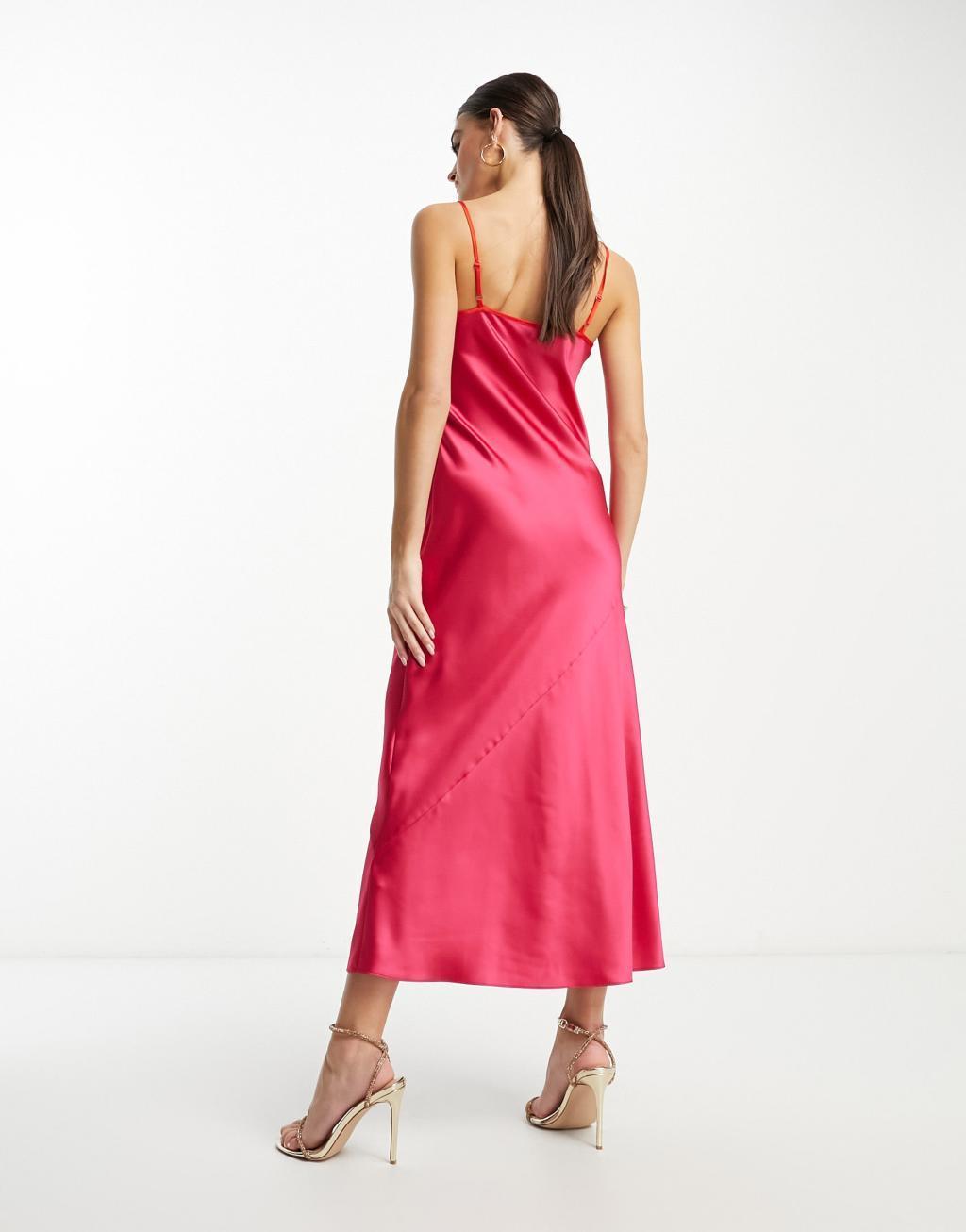 Never Fully Dressed satin slip dress Product Image