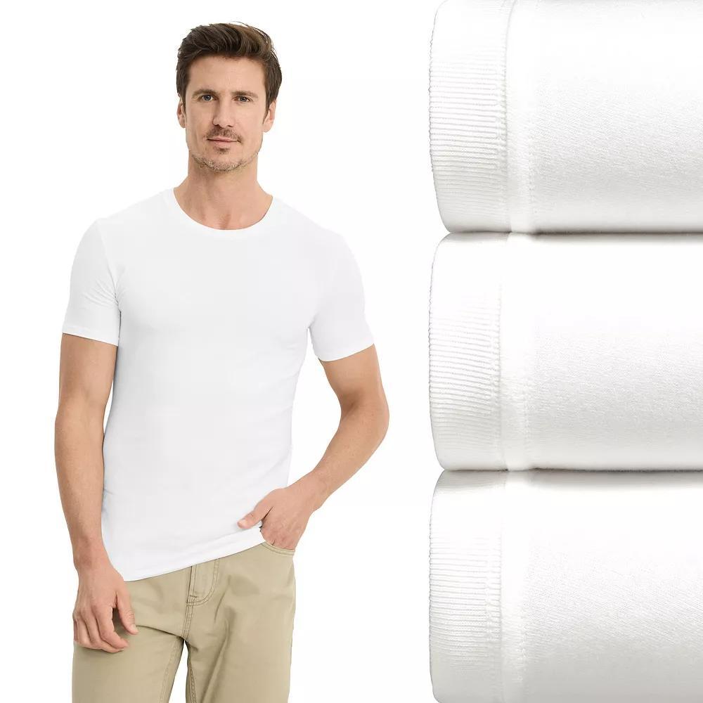 Mens Jockey 3-Pack Smooth Fit Cotton Stretch Crew Neck Undershirt Product Image