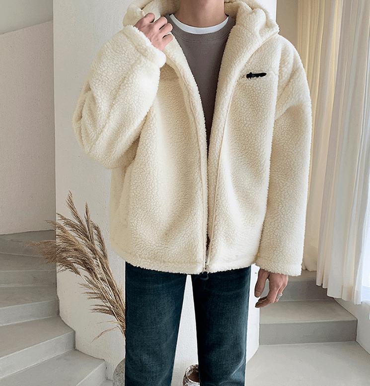 No. 3562 WOOLEN FLEECE ZIP-UP HOODED JK Product Image