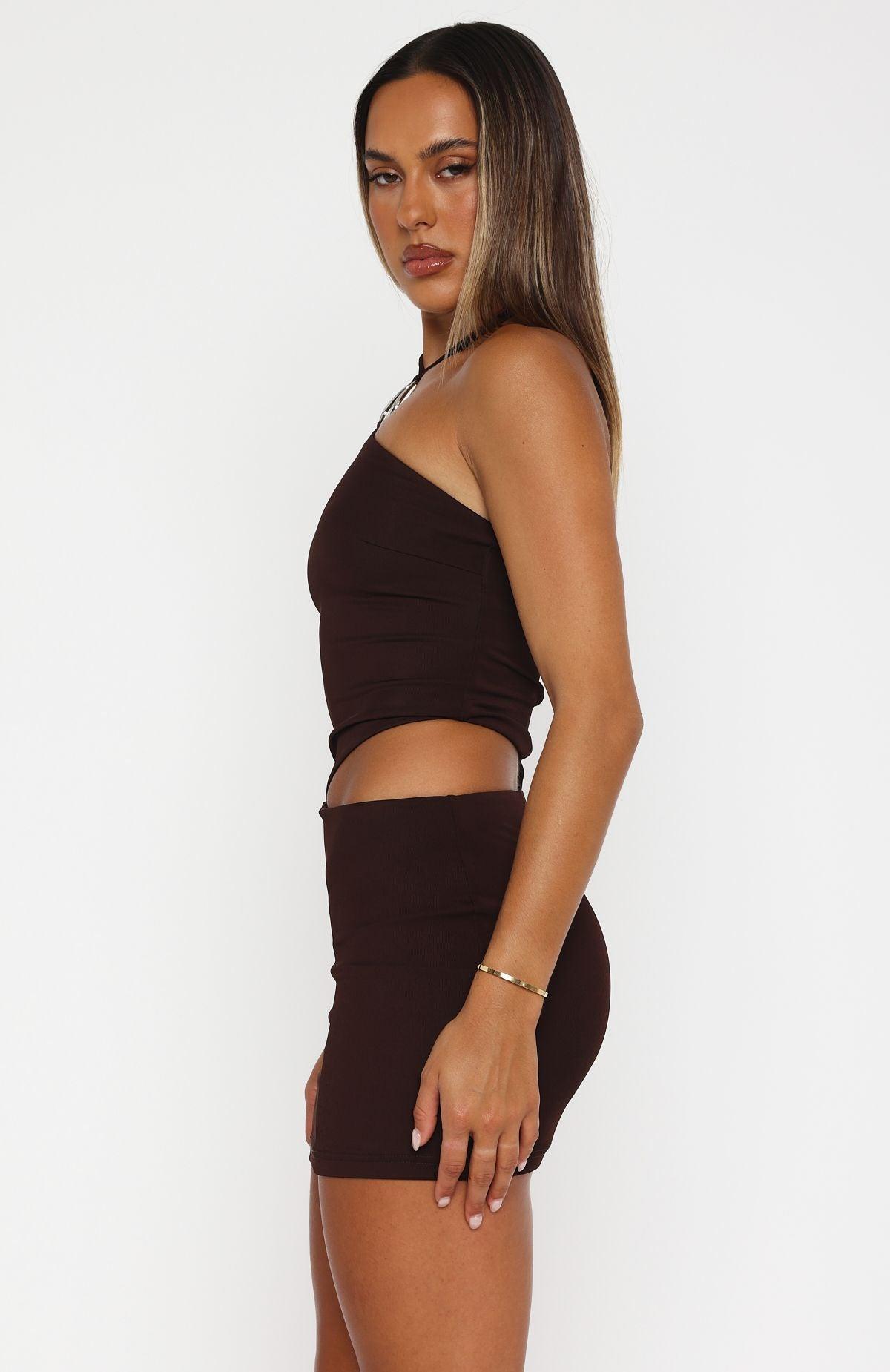 Something Different Mini Dress Chocolate Product Image