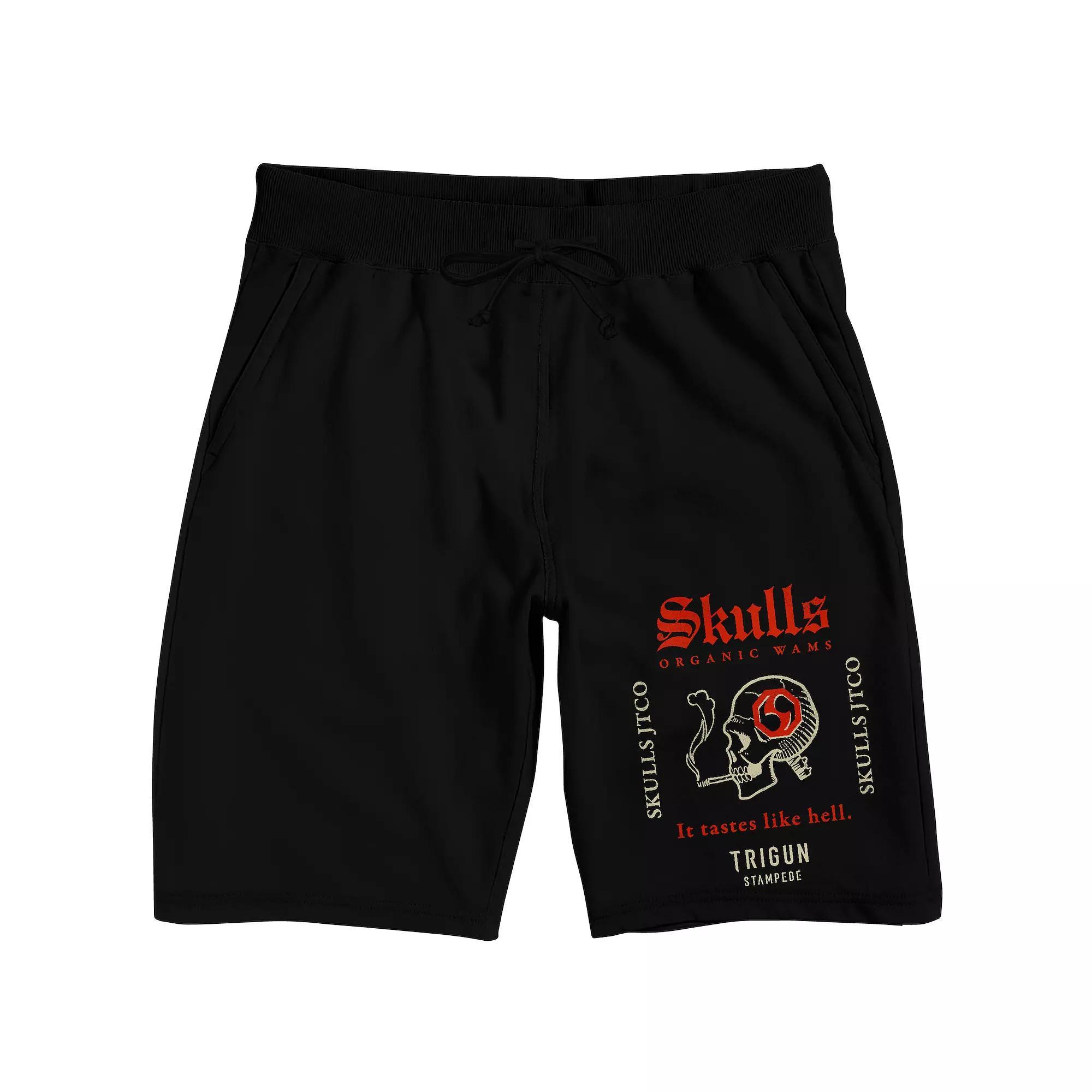 Men's Trigun Stampede Skulls Sleep Shorts, Size: Small, Black Product Image