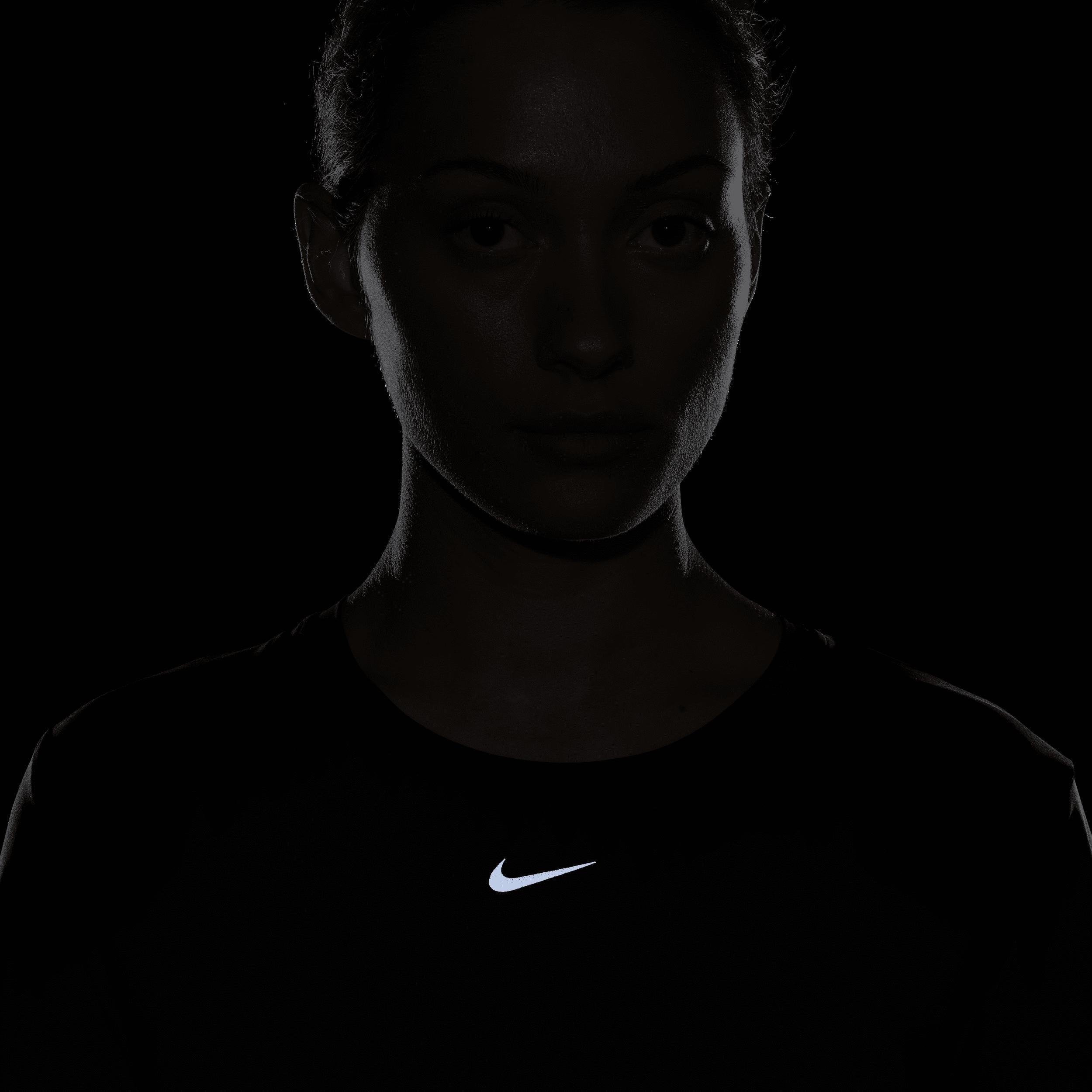Women's Nike One Dri-FIT Classic Short Sleeve Top, Size: XXL, Black Product Image