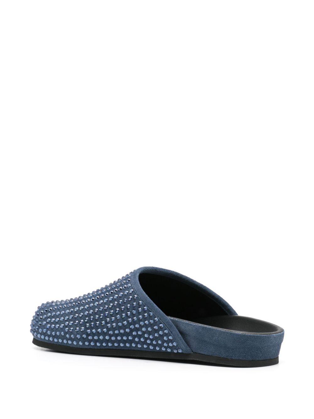 rhinestone-embellished suede mules Product Image