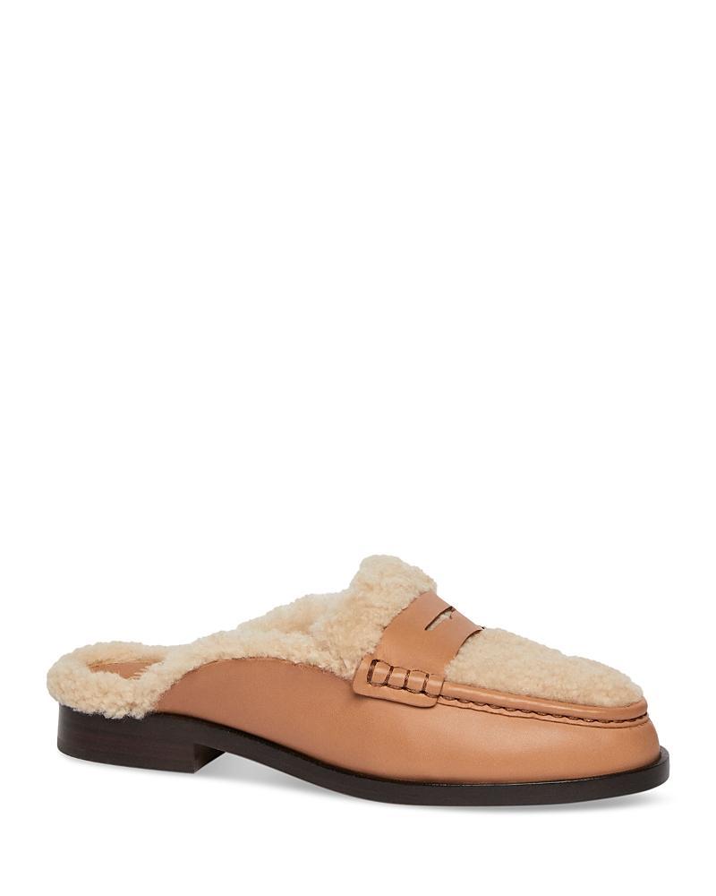 PAIGE Emmett Genuine Shearling Lined Loafer Mule In Black Product Image