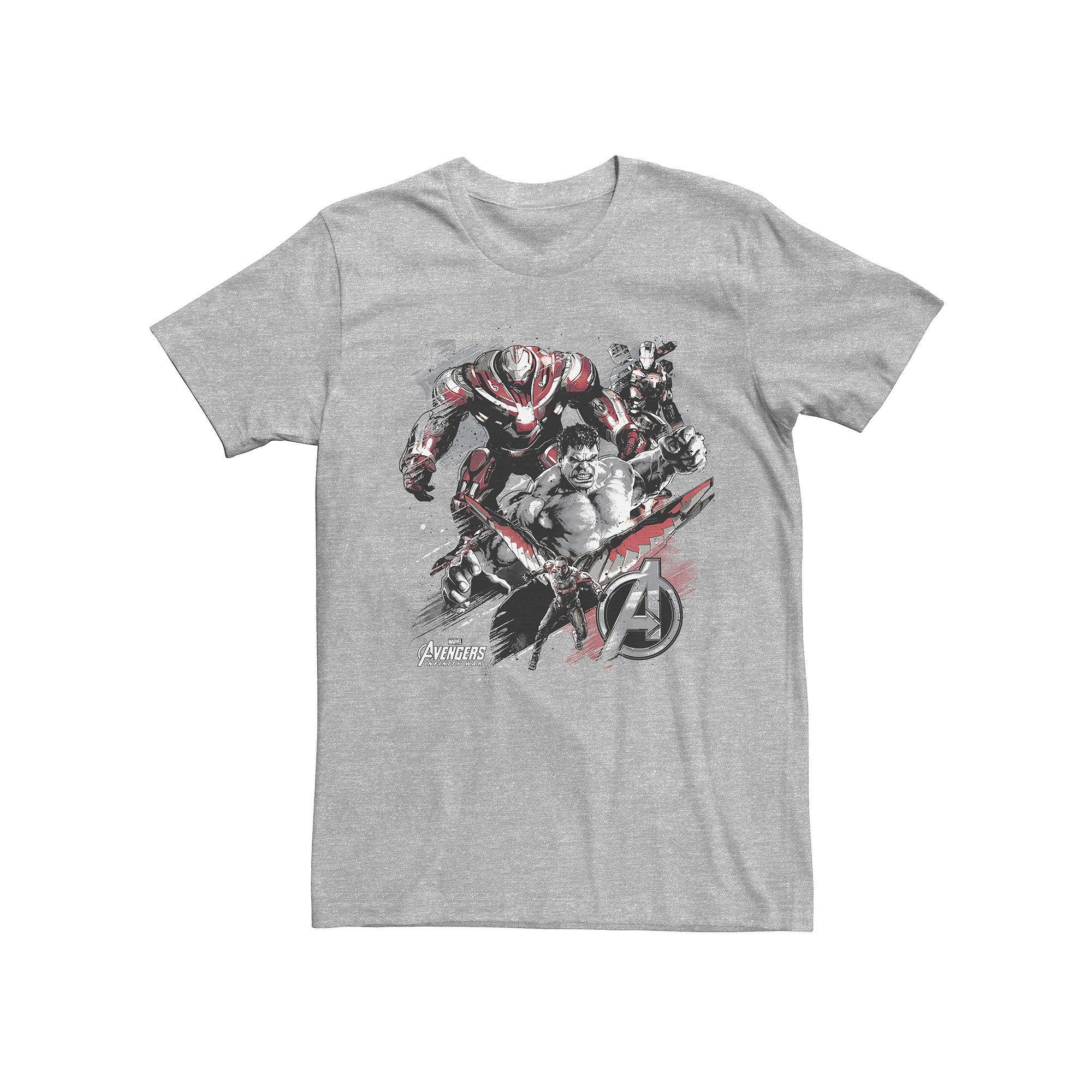 Men's Avengers: Infinity War Distressed Tee, Size: XL, Athletic Grey Product Image