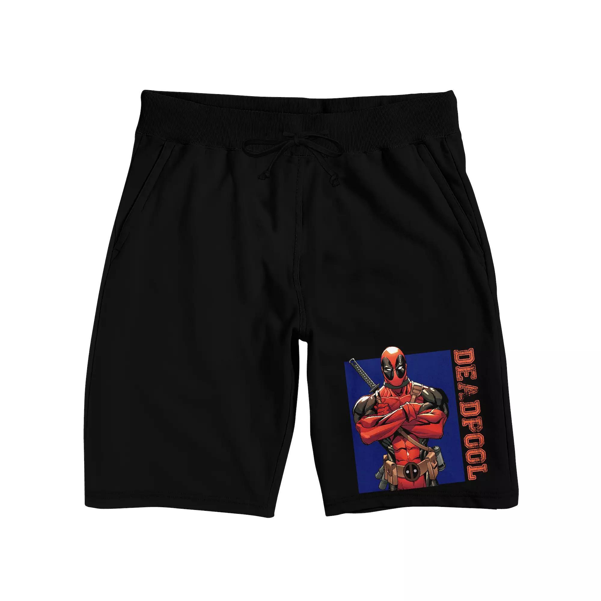 Men's Marvel Deadpool Sleep Shorts, Size: XXL, Black Product Image