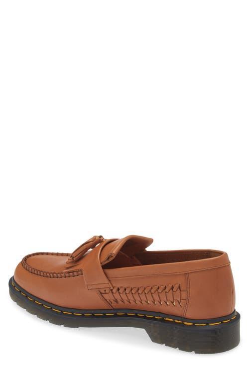 DR. MARTENS' Adrian Woven Leather Tassel Loafers In British Tan Classic Analine Product Image