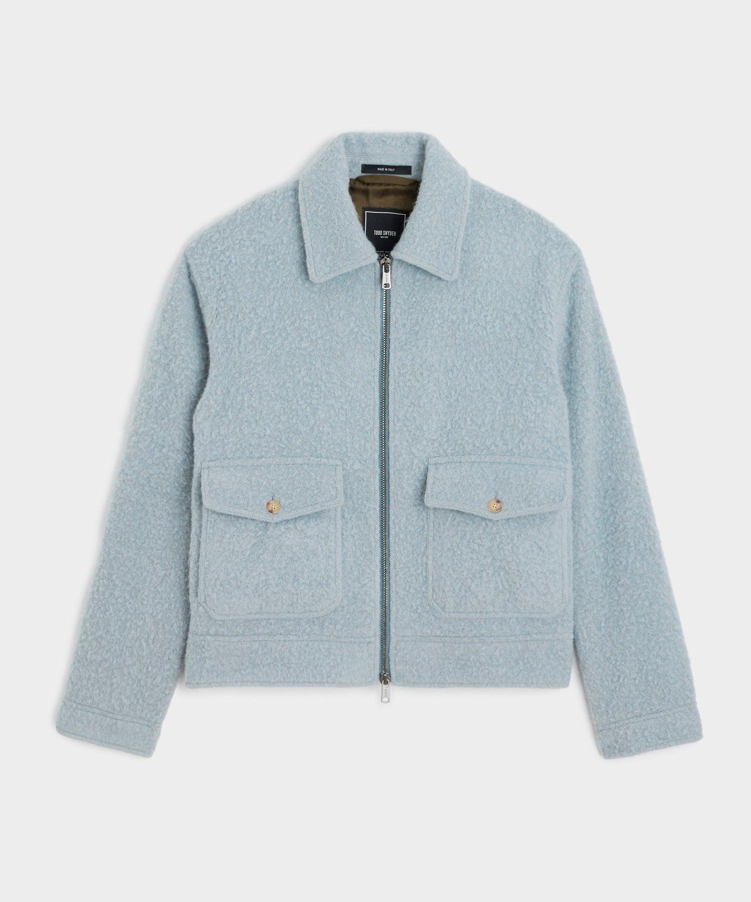 Italian Casentino Driving Jacket in Light Blue Product Image