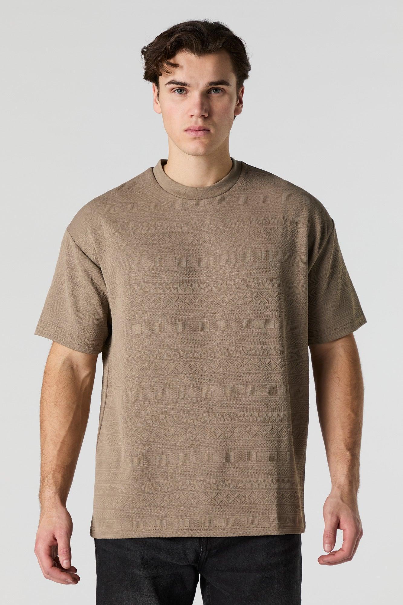 Geo Textured Relaxed T-Shirt Male Product Image