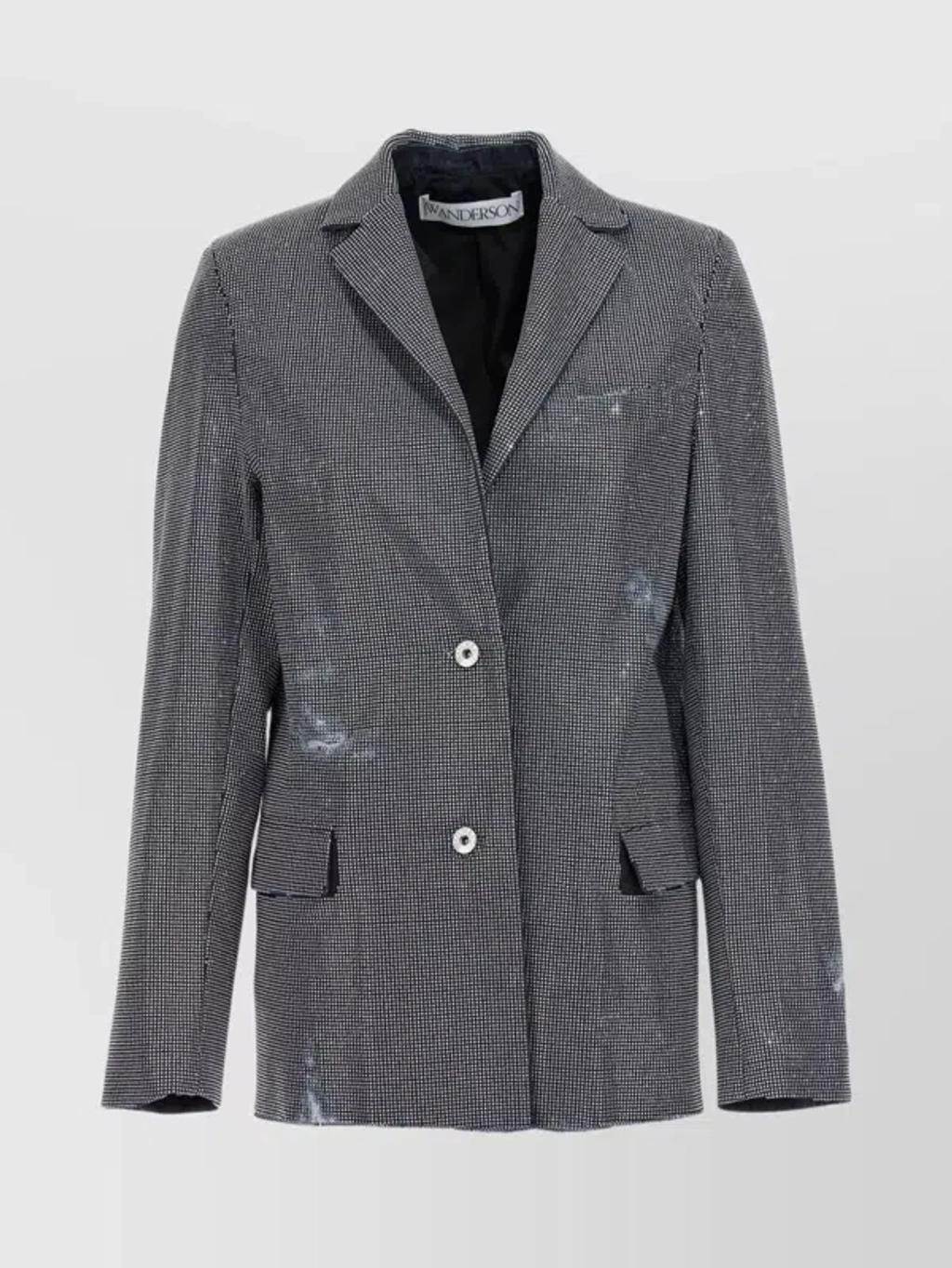 JW ANDERSON Studded Sb Blazer In Blue Product Image