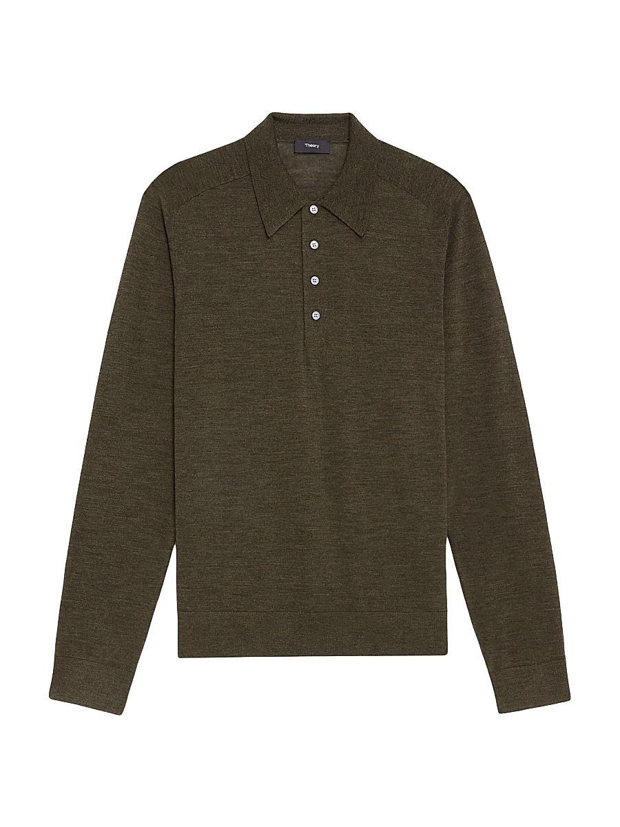 Mens Wool Polo Sweater Product Image