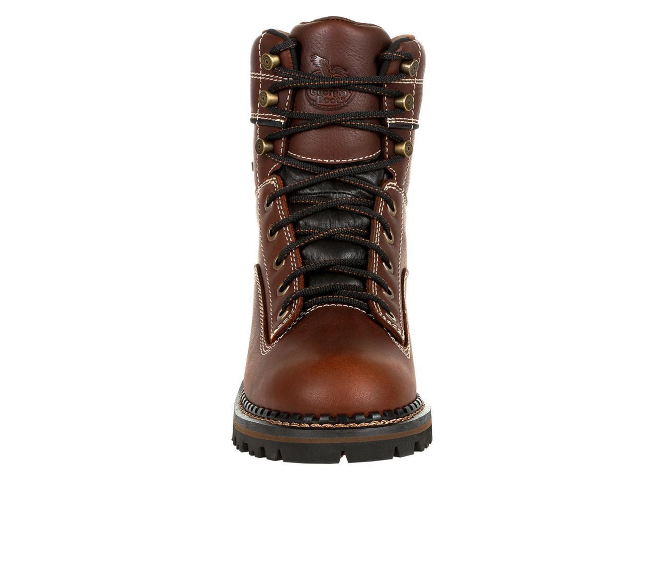 Women's Georgia Boot AMP LT Logger Alloy Toe Waterproof Low Heel Work Boots Product Image