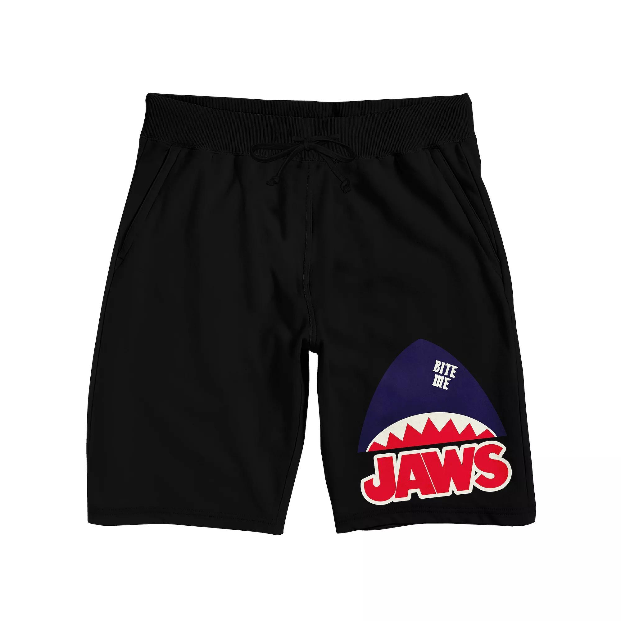 Men's Jaws Bite Me Sleep Shorts, Size: XXL, Black Product Image