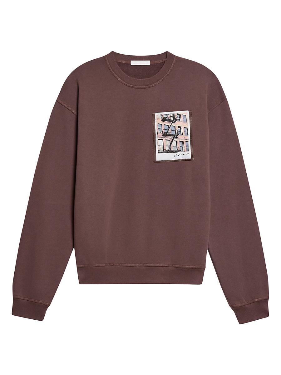 Mens Postcard Cotton Crewneck Sweatshirt Product Image