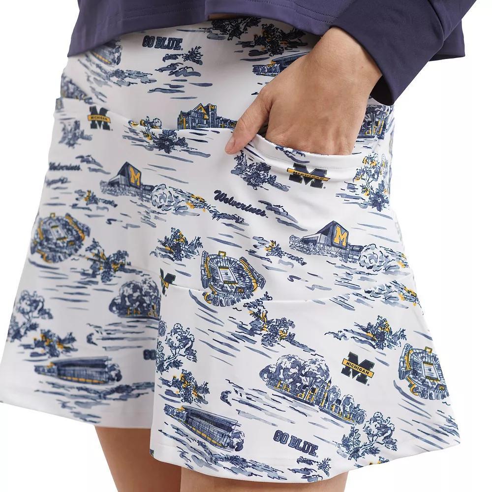 Women's Smith & Quinn White/Navy Michigan Wolverines Tailgate Collection Molly Skort, Size: Small Product Image