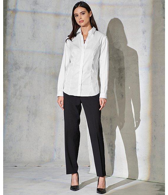Jones New York Bi-Stretch Tapered Straight Leg Woven Pants Product Image