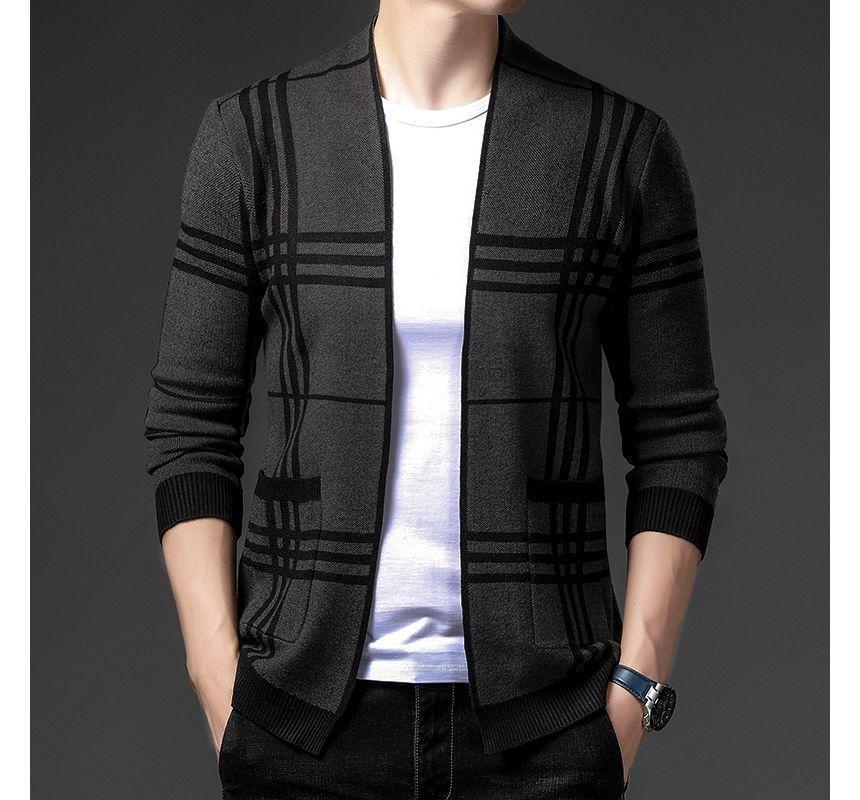Plaid Open Front Cardigan Product Image