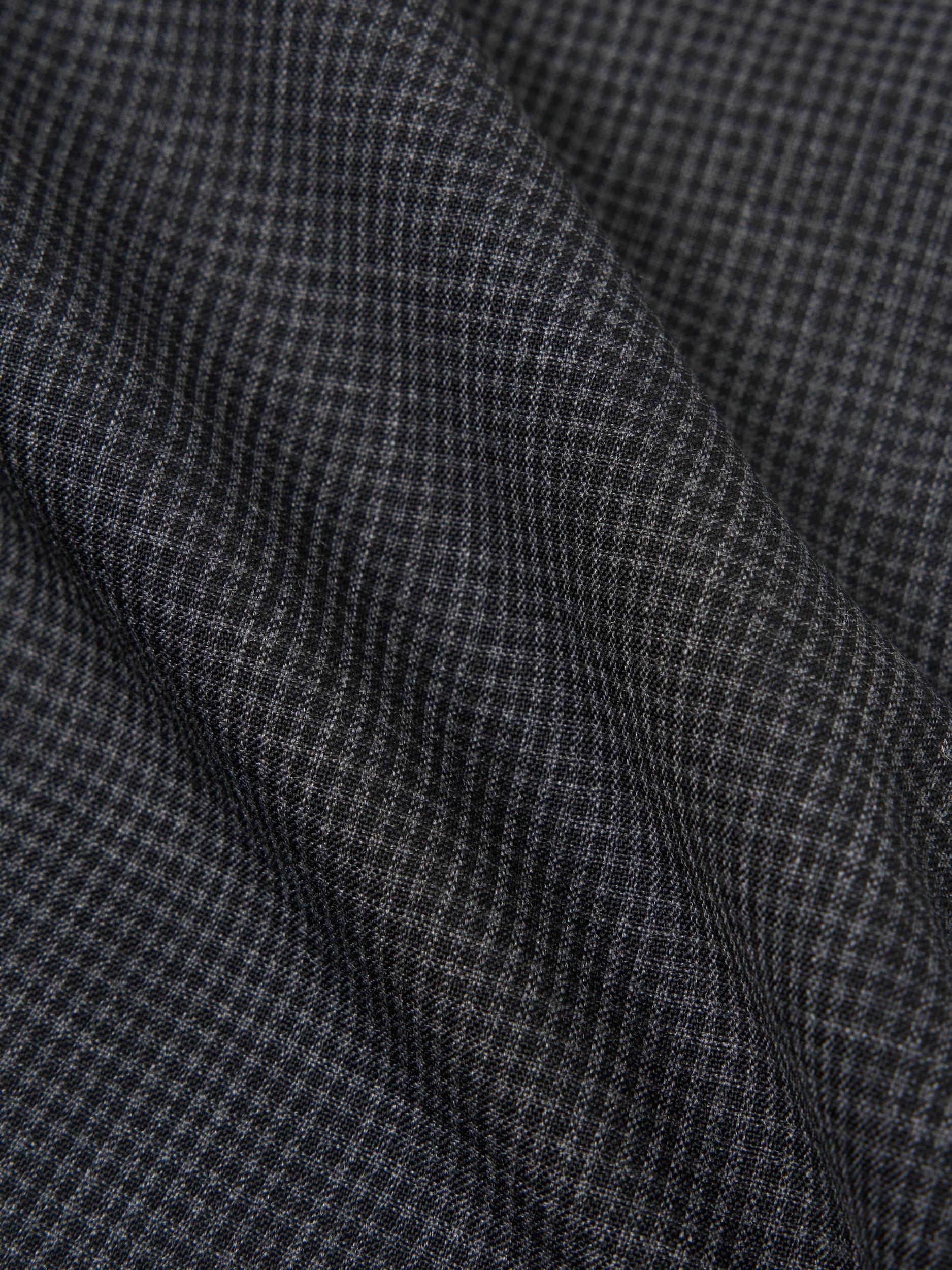 Black Mini Check Pleated Track Pant Product Image