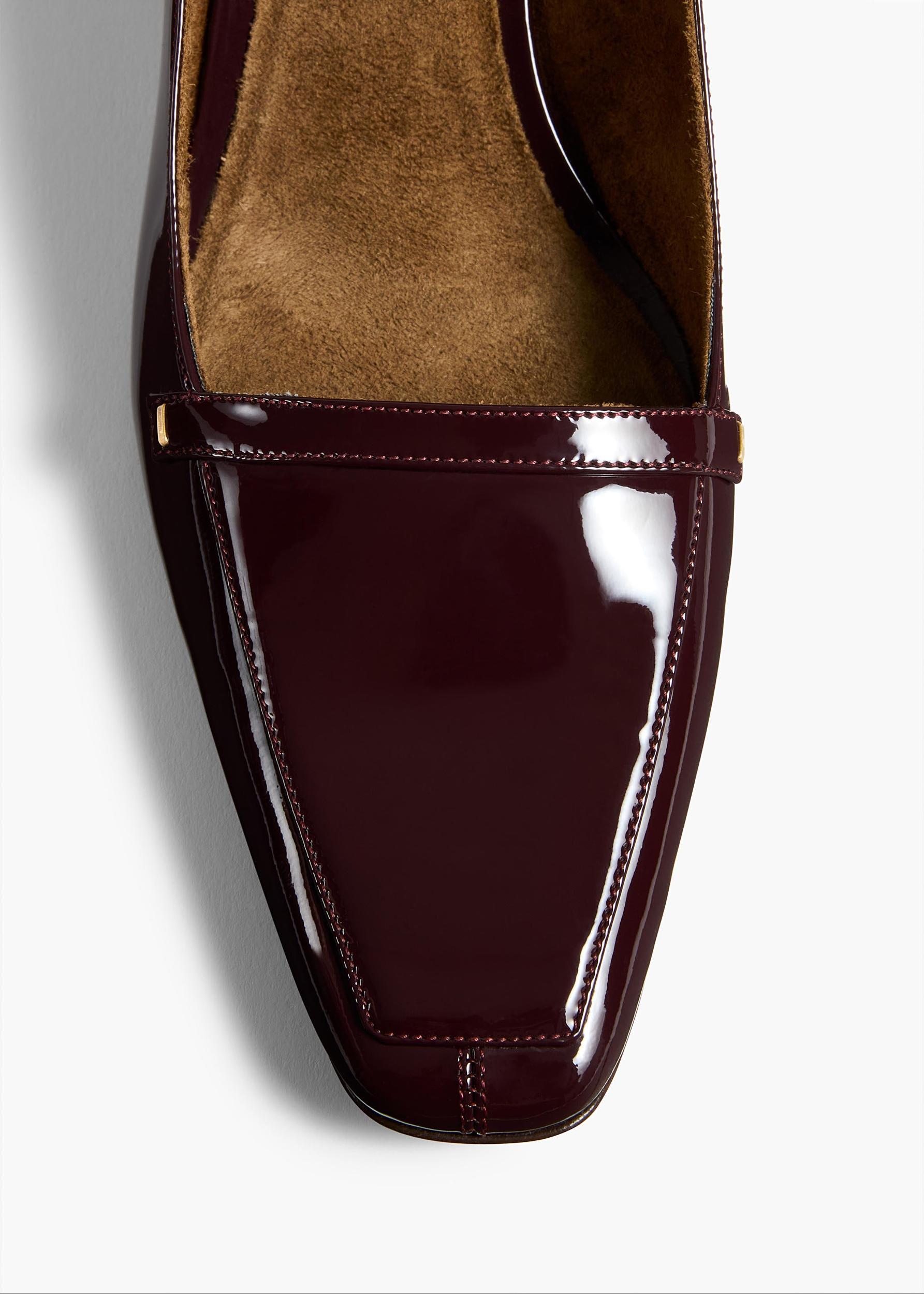 Celia Pump in Bordeaux Patent Leather Product Image