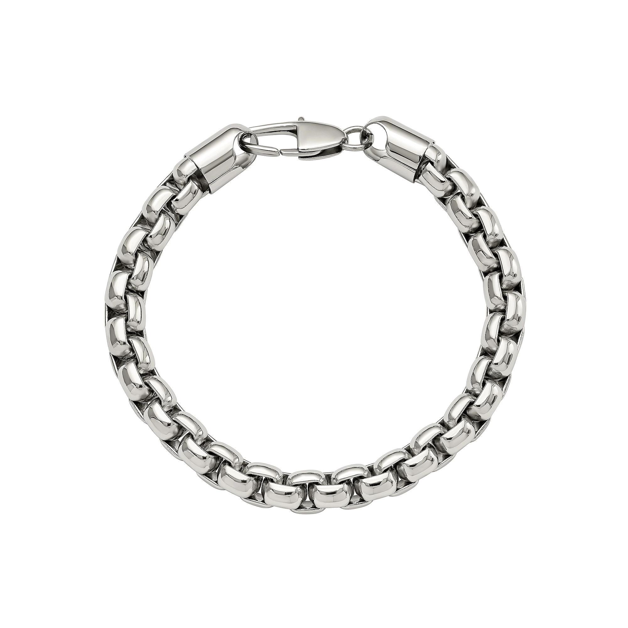 Men's Stainless Steel Chain Bracelet, Size: 9" Product Image