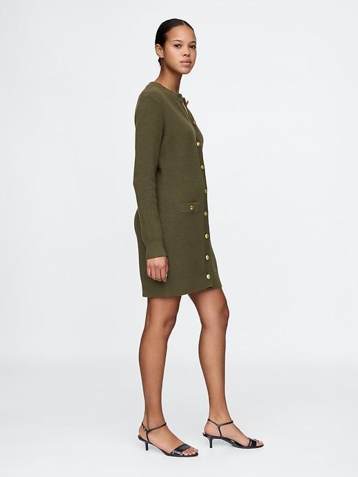 Shaker-Stitch Mini Sweater Dress Product Image