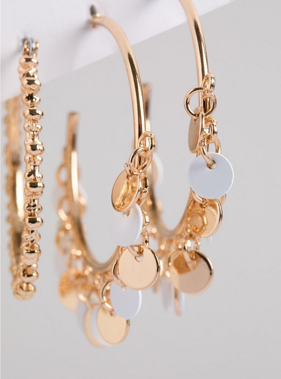 Beaded Hoop Earring Set Product Image