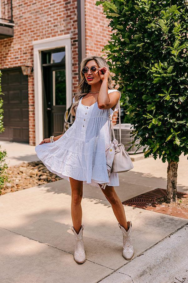 Prettiest Smile Babydoll Dress In White Product Image