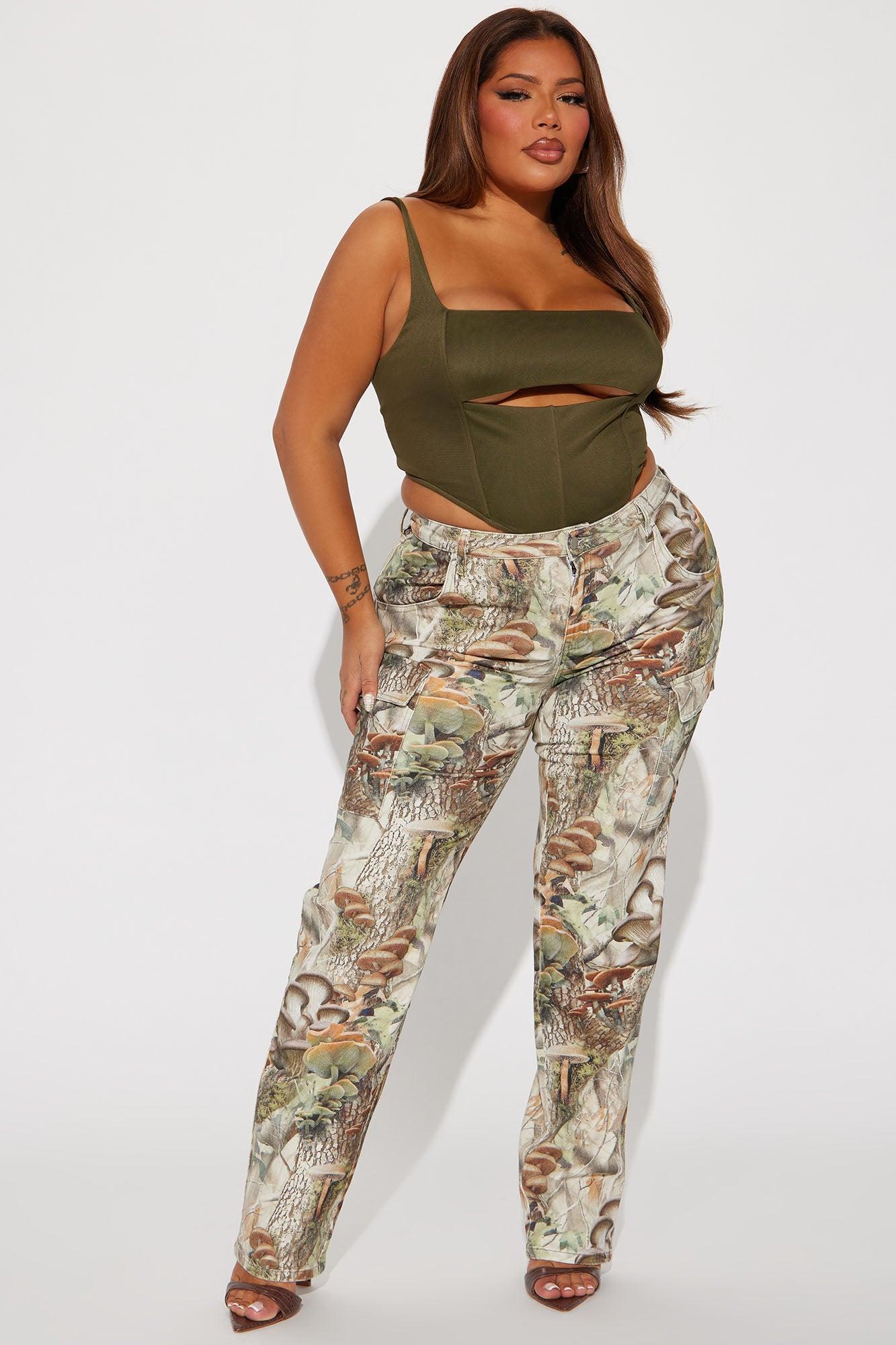 Weekend Trip Camo Stretch Cargo Jean - Taupe/combo Product Image