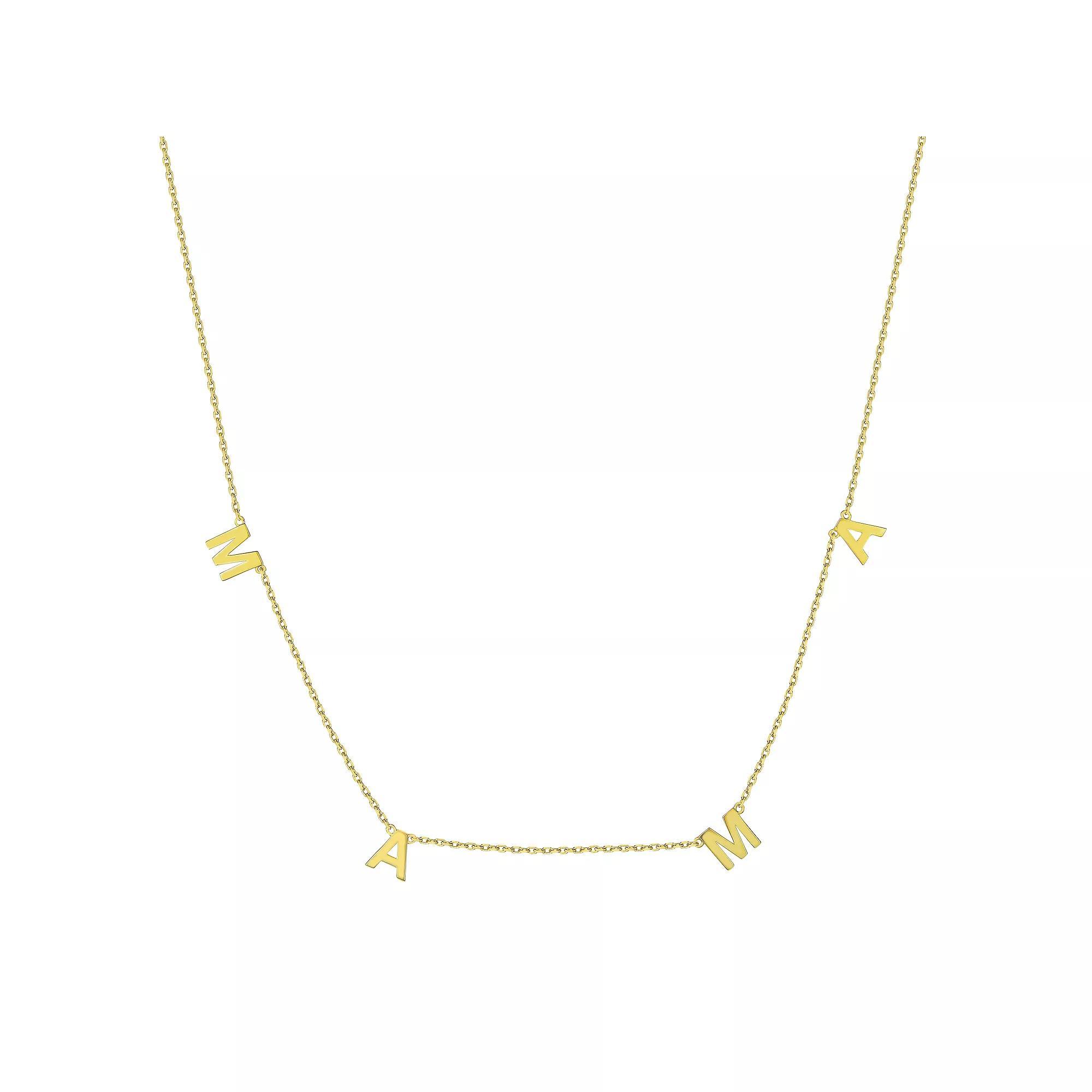 Taylor Grace 10k Gold "MAMA" Necklace, Women's, Size: 18" Product Image