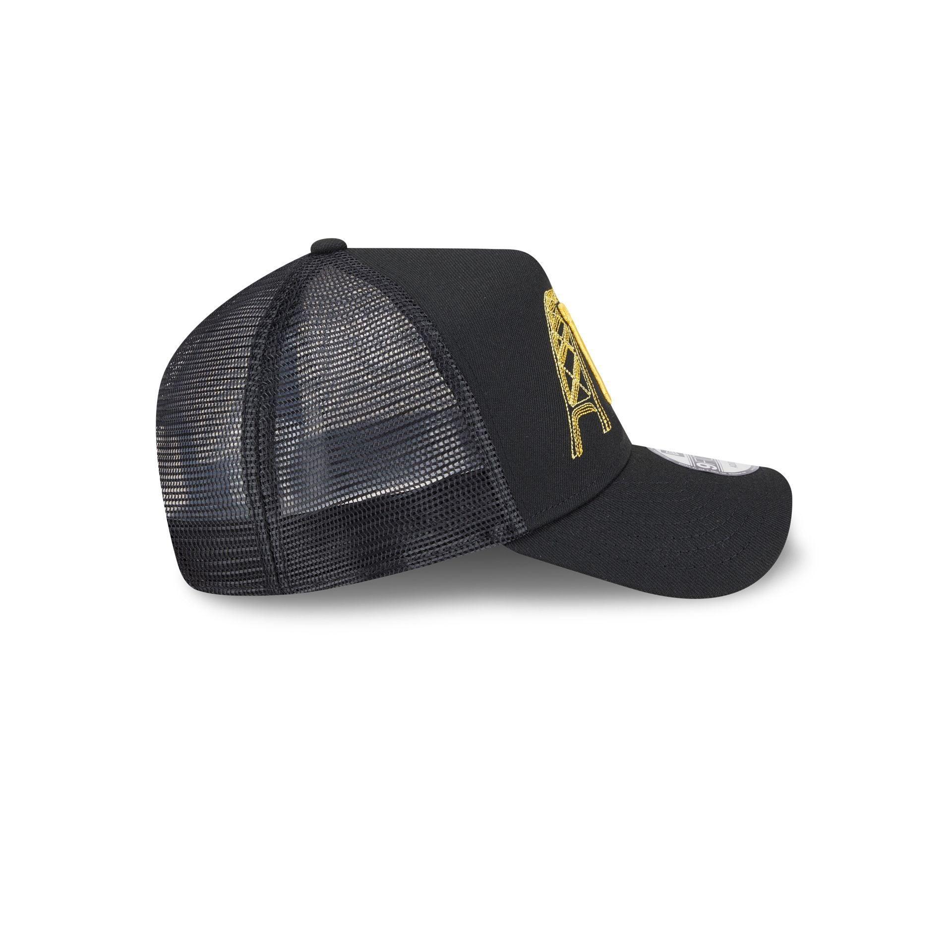 Pittsburgh Pirates State Stitch 9FORTY A-Frame Trucker Hat Male Product Image