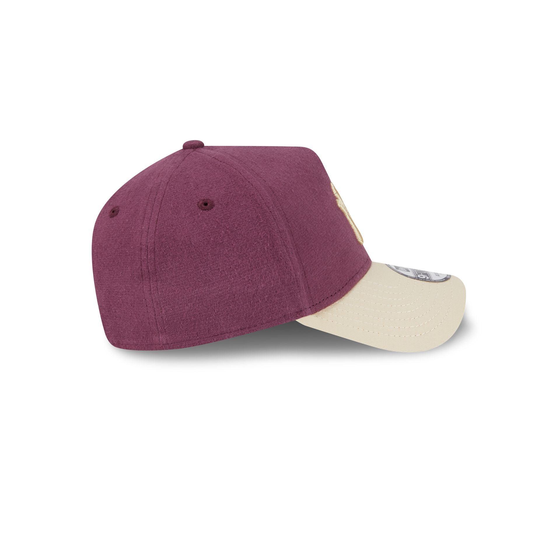 Miami Heat Moleskin Crown Maroon 9FORTY A-Frame Snapback Hat Male Product Image