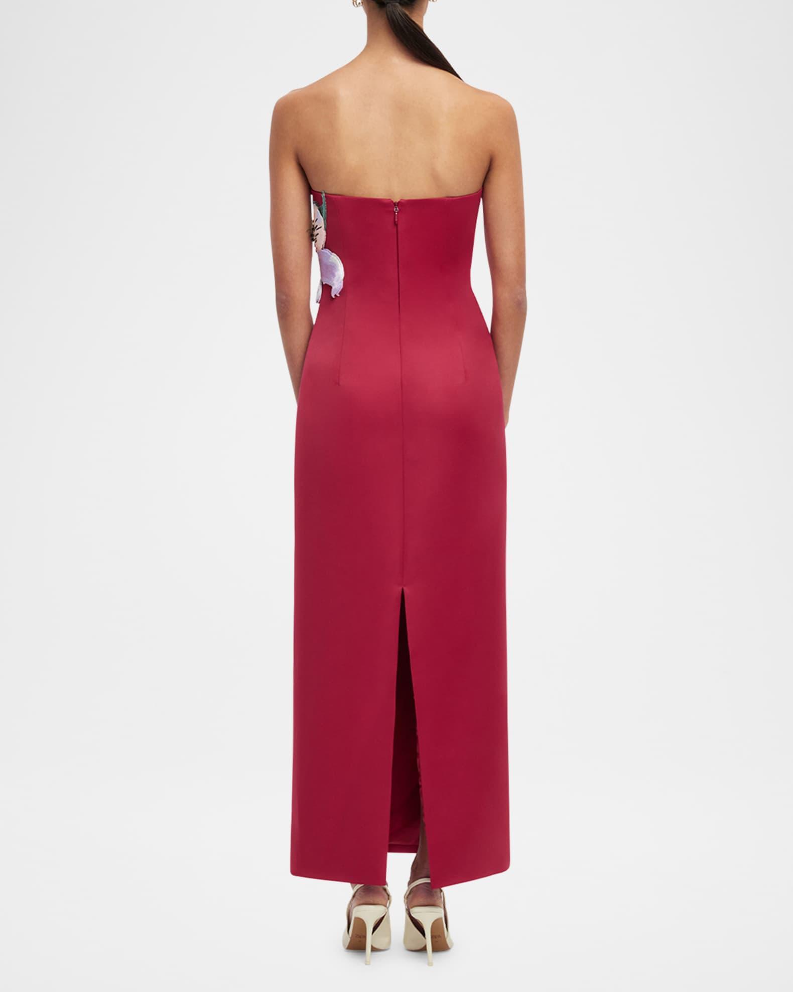 Rayna Strapless Floral Applique Maxi Dress Product Image