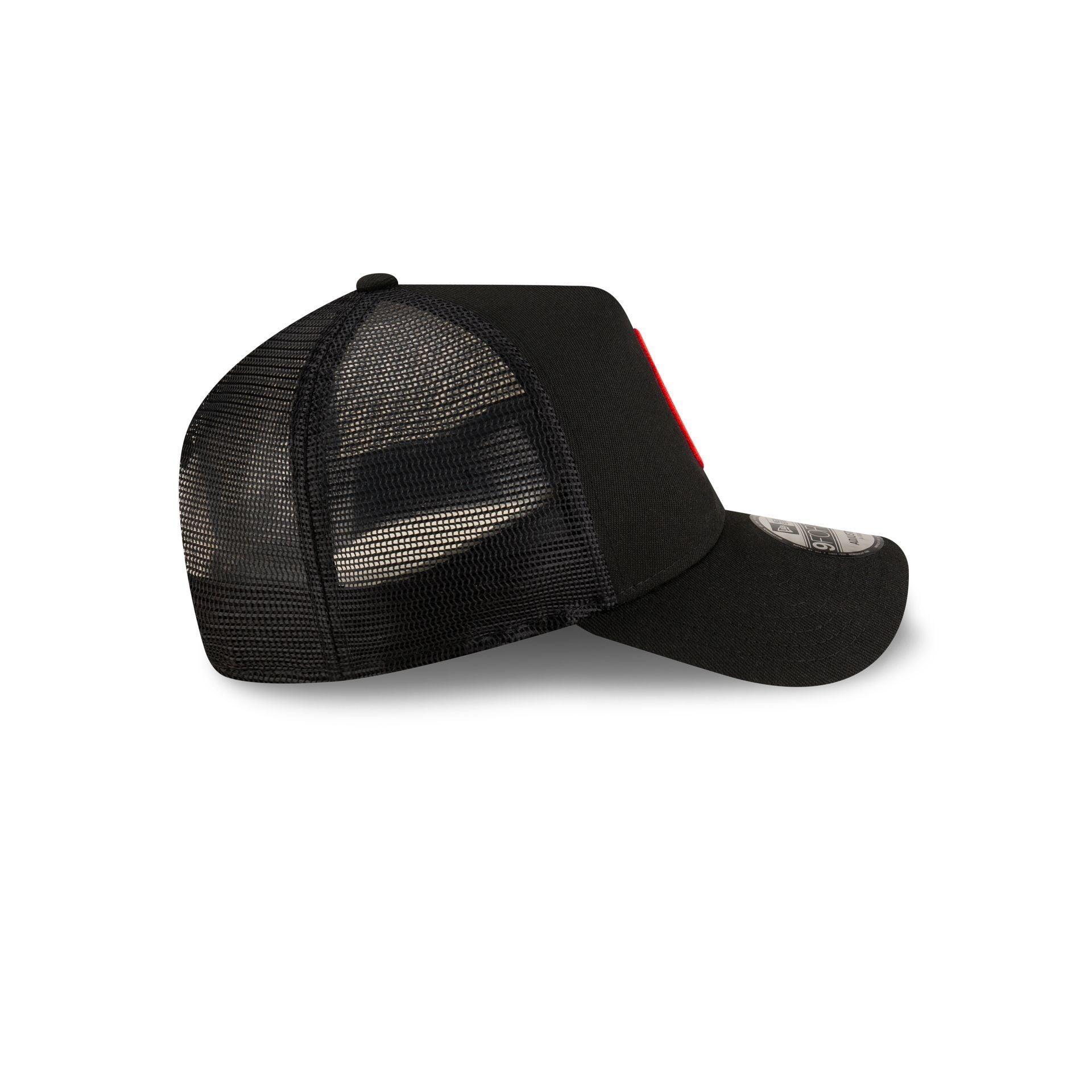 AC Milan Black 9FORTY A-Frame Trucker Hat Male Product Image