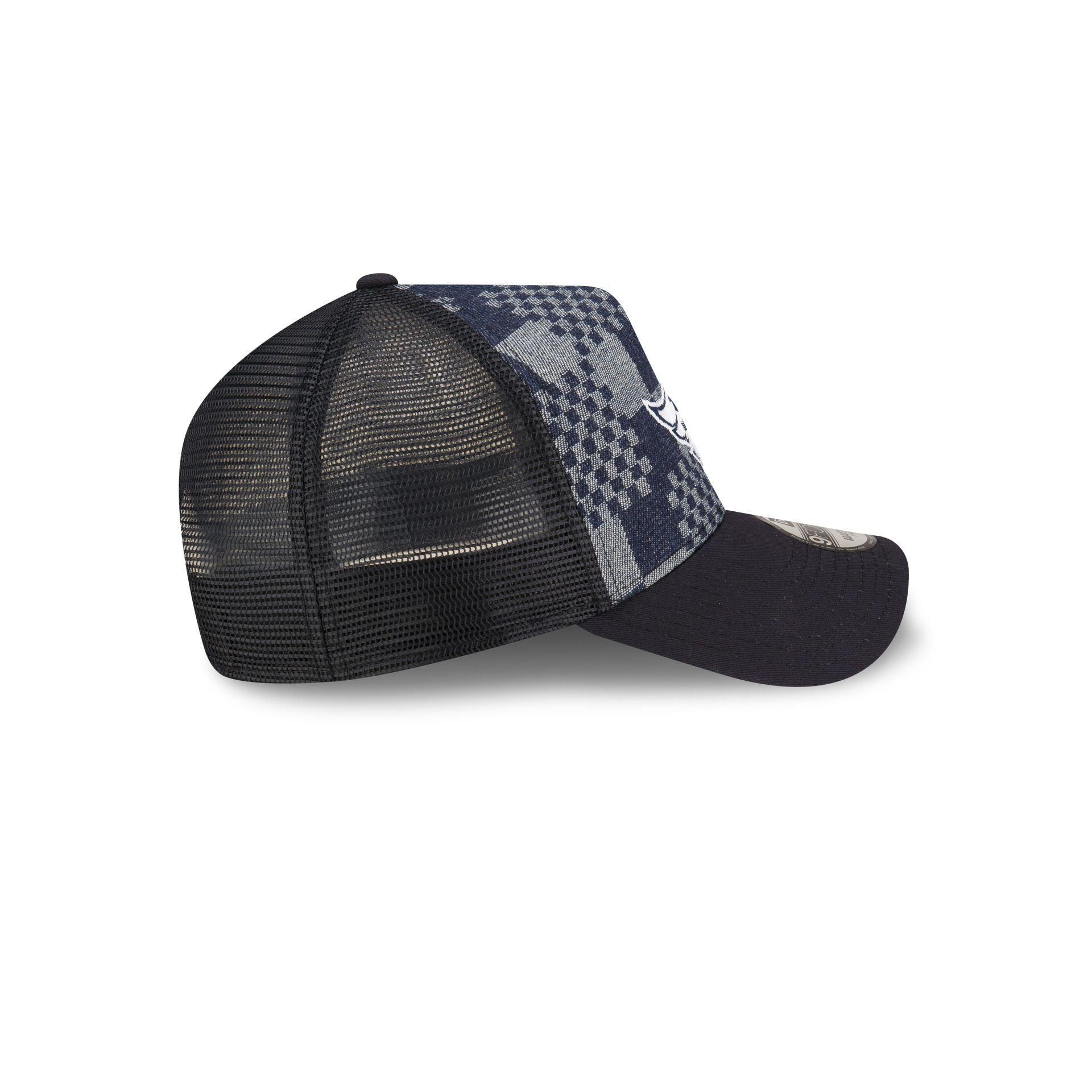 Los Angeles Angels Pattern Denim 9FORTY A-Frame Trucker Hat Male Product Image