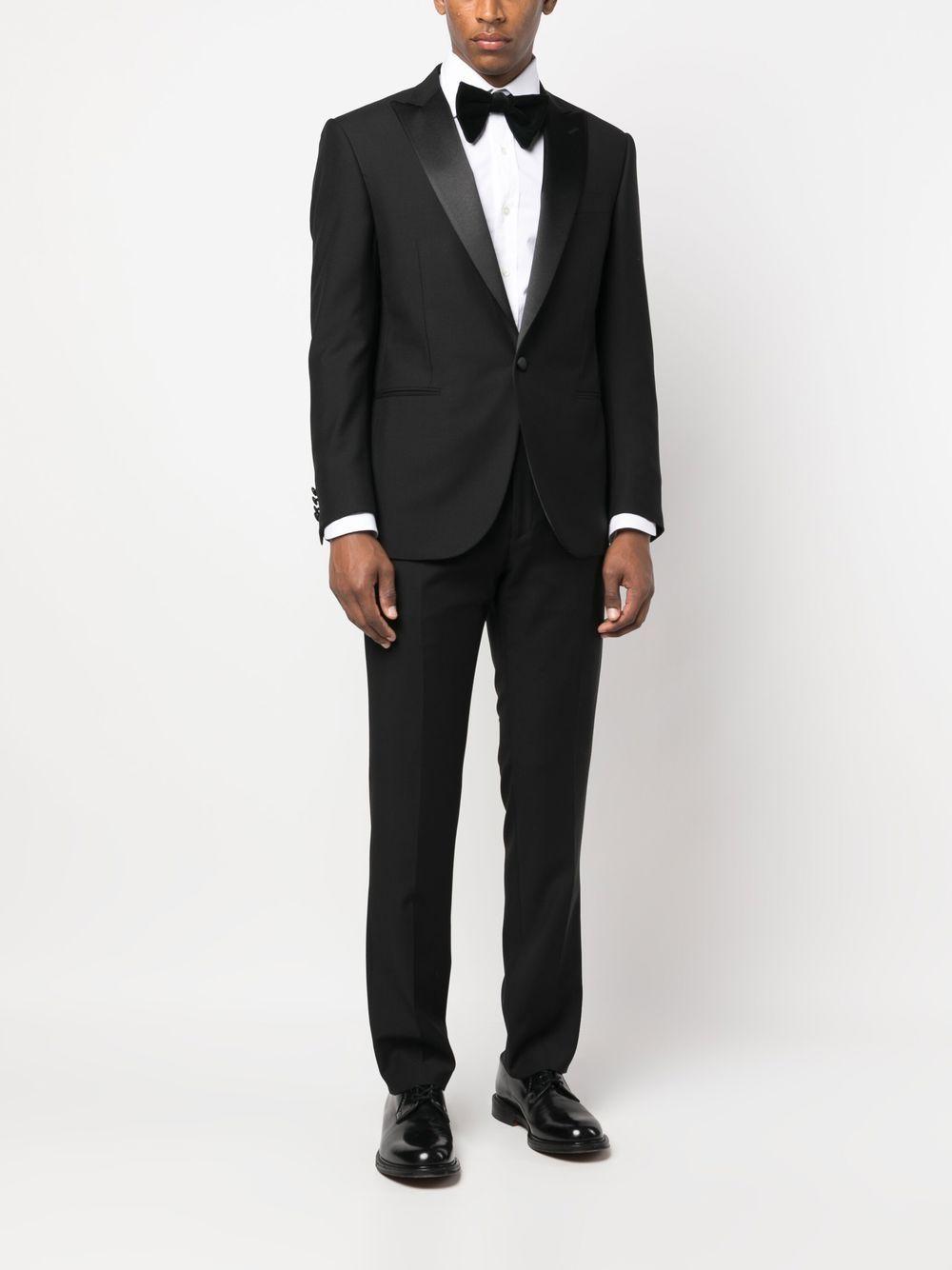 peak lapel single-breasted virgin-wool suit Product Image