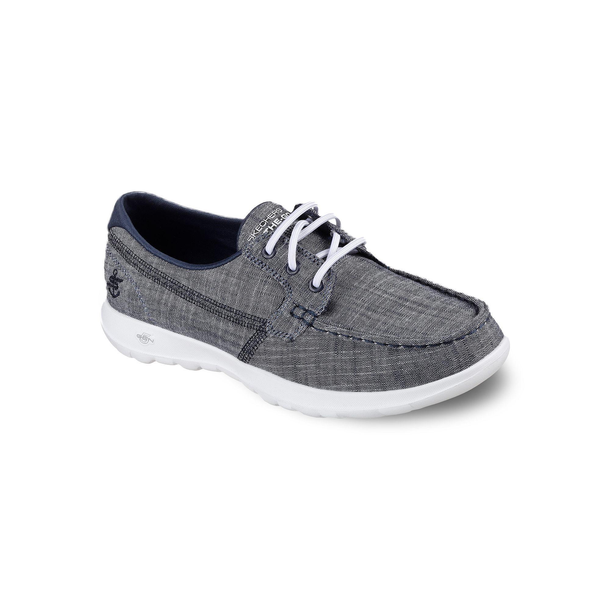 Skechers GOwalk Lite Isla Womens Boat Shoes Blue Product Image