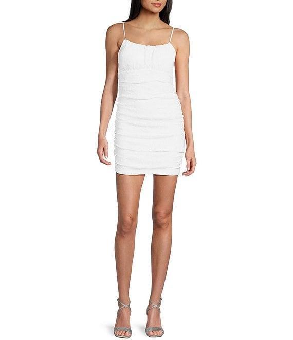 Honey and Rosie Lace Ruched Bodice Bodycon Dress Product Image