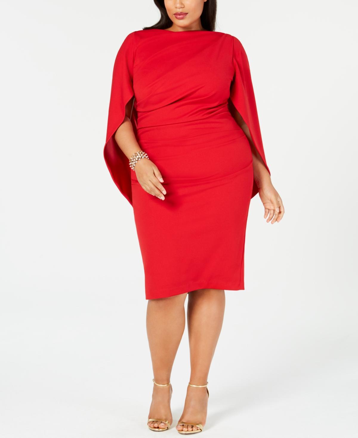 Betsy & Adam Drape Back Cocktail Dress Product Image