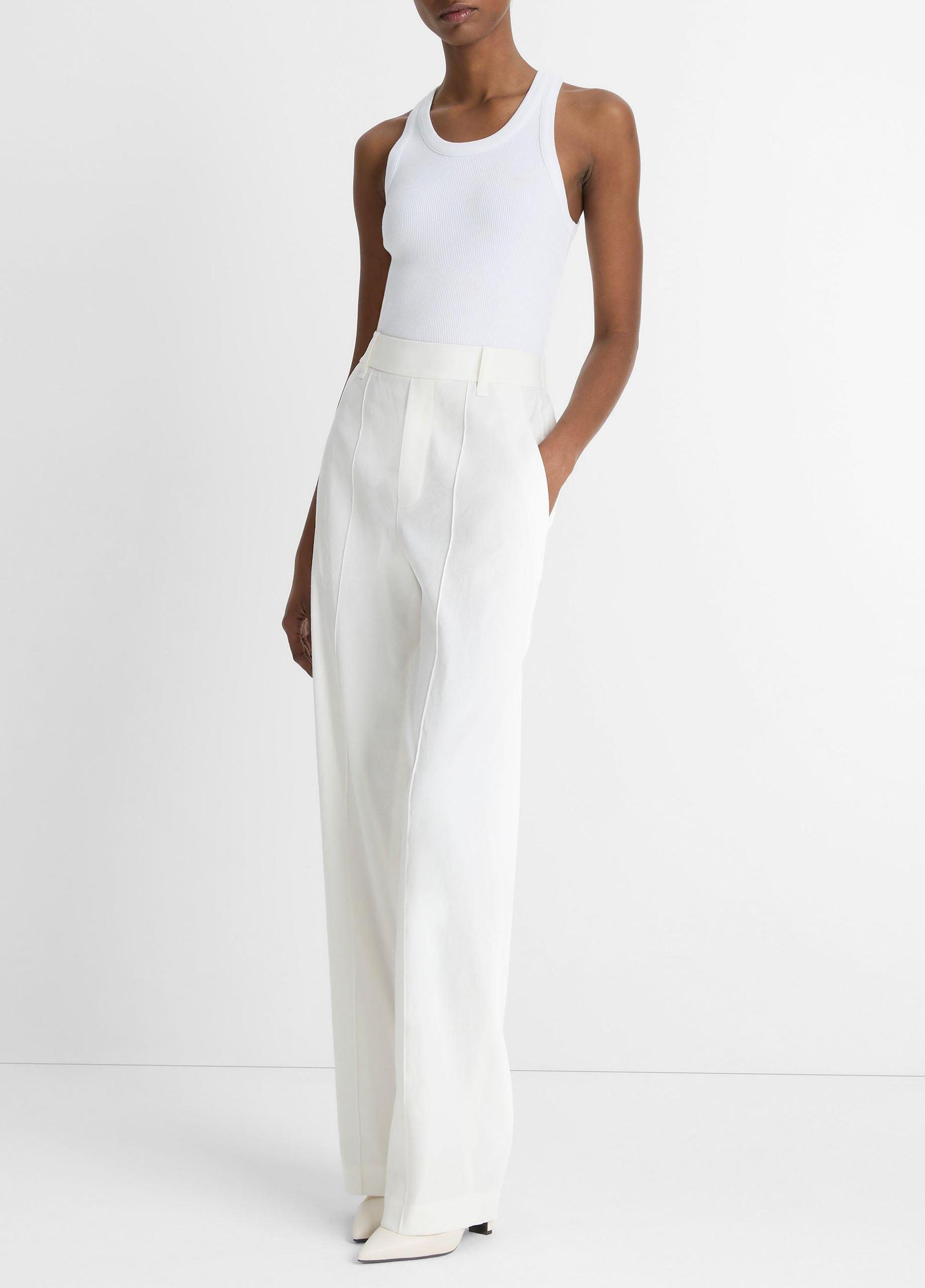 Linen-Blend High-Rise Pull-On Pant Product Image