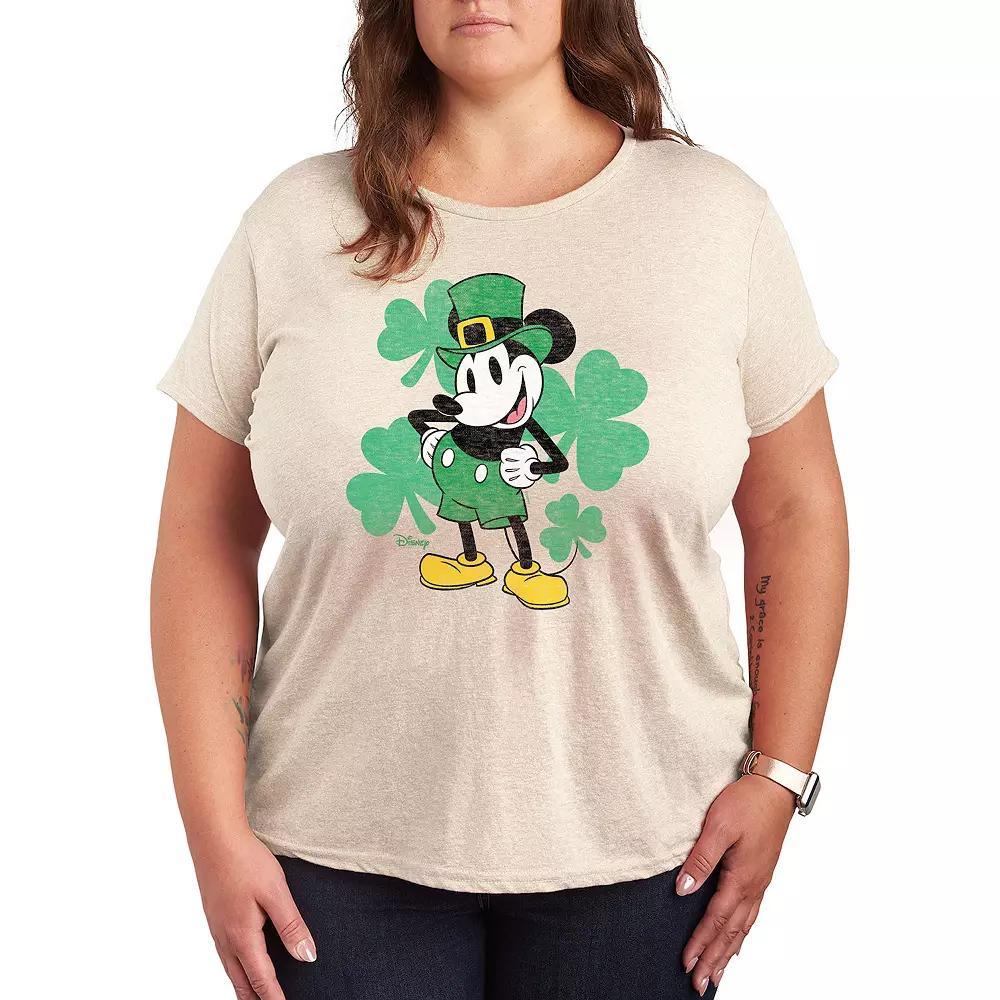 Disneys Mickey Mouse Plus Leprechaun Graphic Tee, Womens Product Image