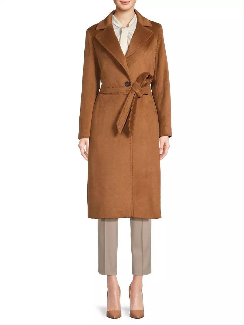 Wool-Blend Wrap Coat Product Image