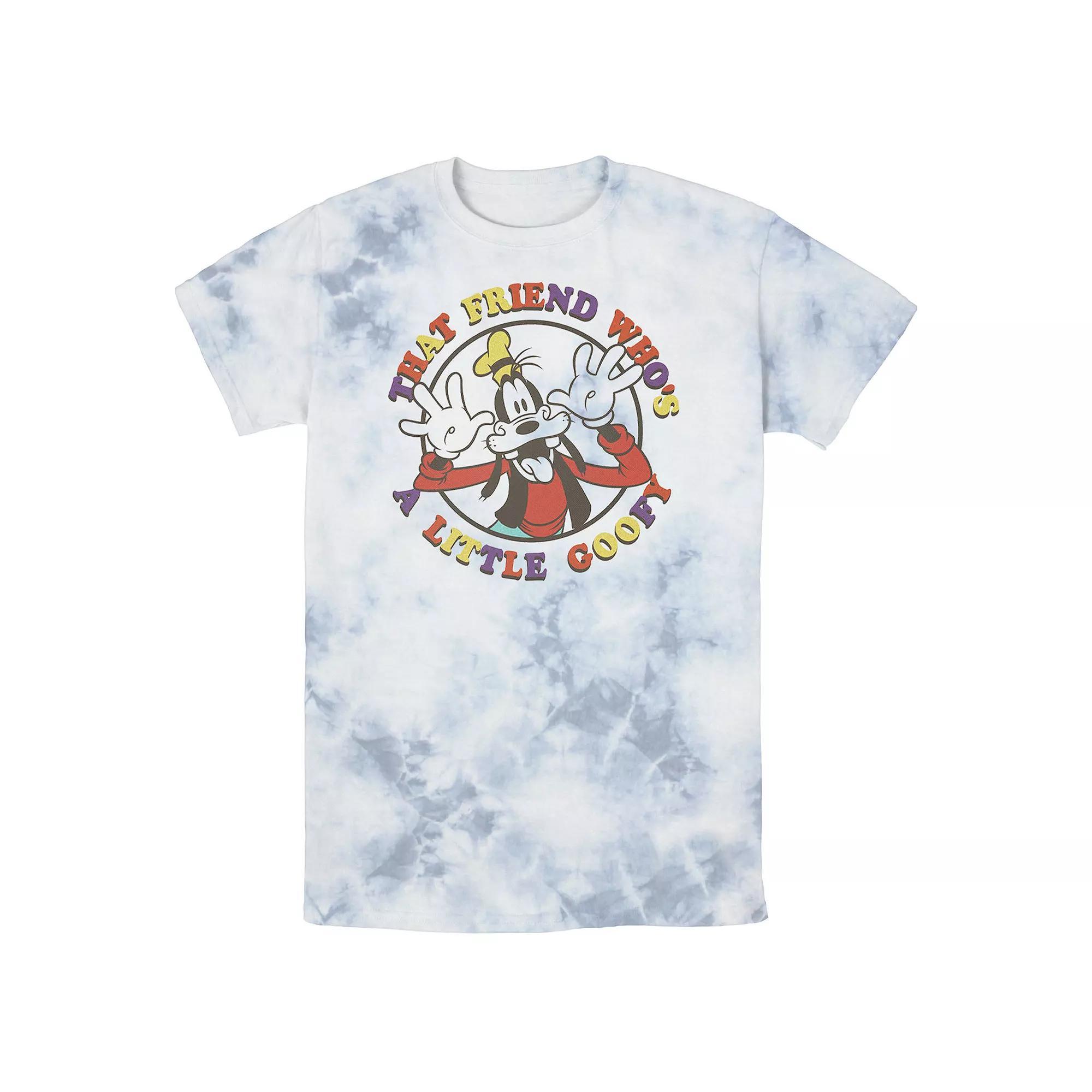 Men's Disney Mickey And Friends That Friend Who's A Little Goofy Bomabrd Wash Tee, Size: Medium, White Blue Product Image