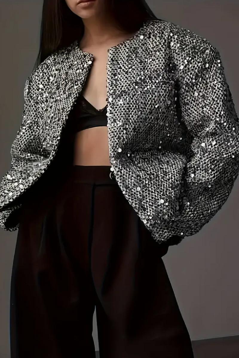 Salia Sequin Tweed Jacket Product Image