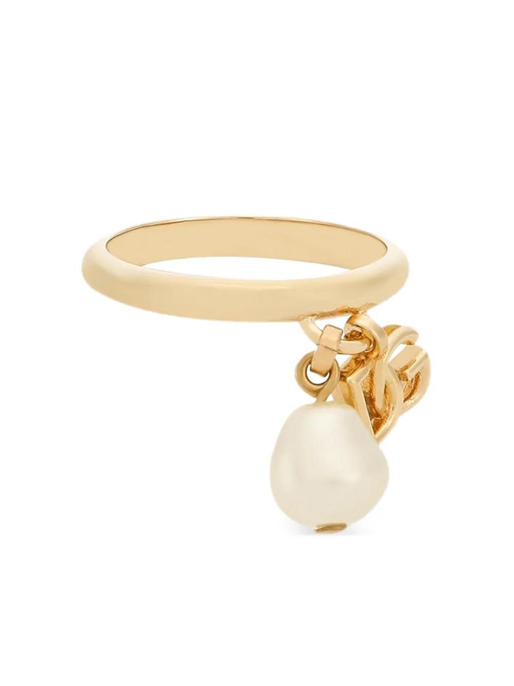 DOLCE & GABBANA Dg Logo And Charms Engagement Ring In Gold Product Image