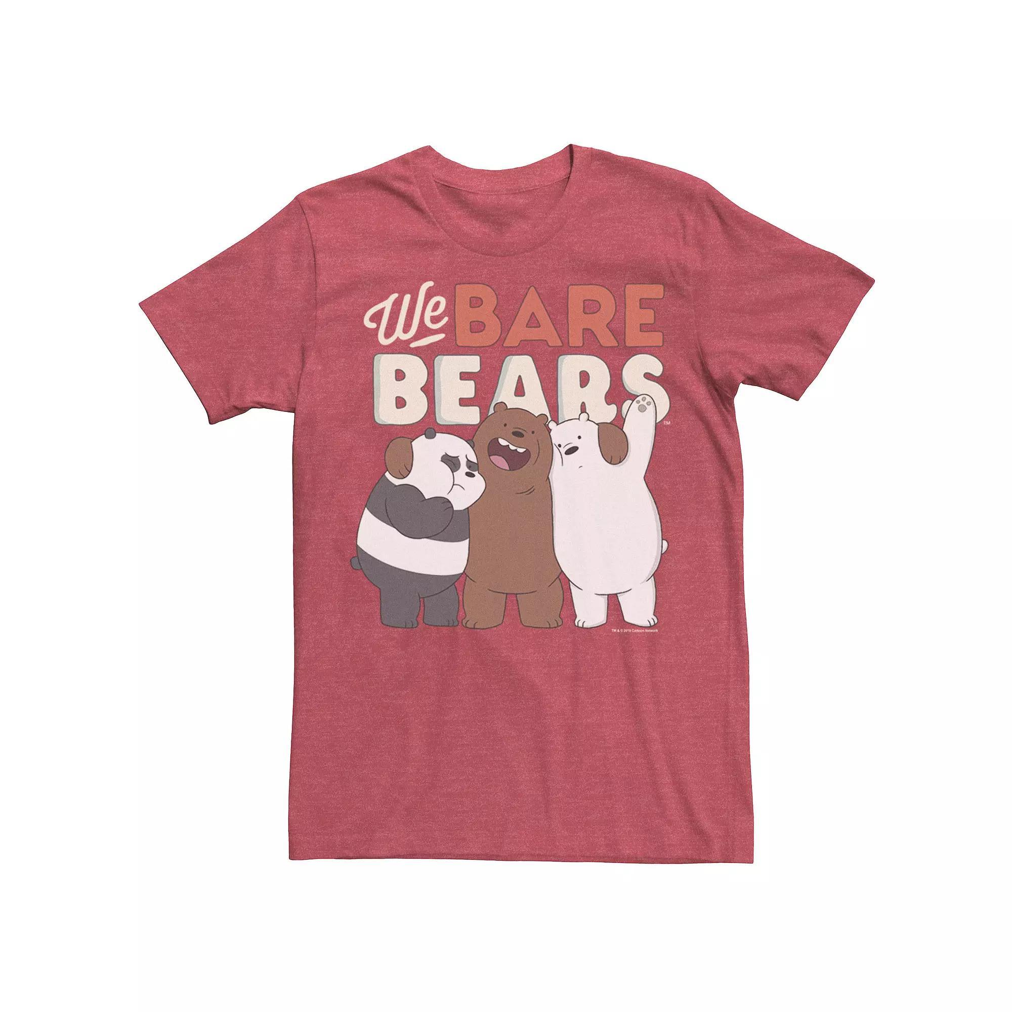 Men's Cartoon Network We Bare Bears Trio Portrait Graphic Tee, Size: 3XL, Black Product Image