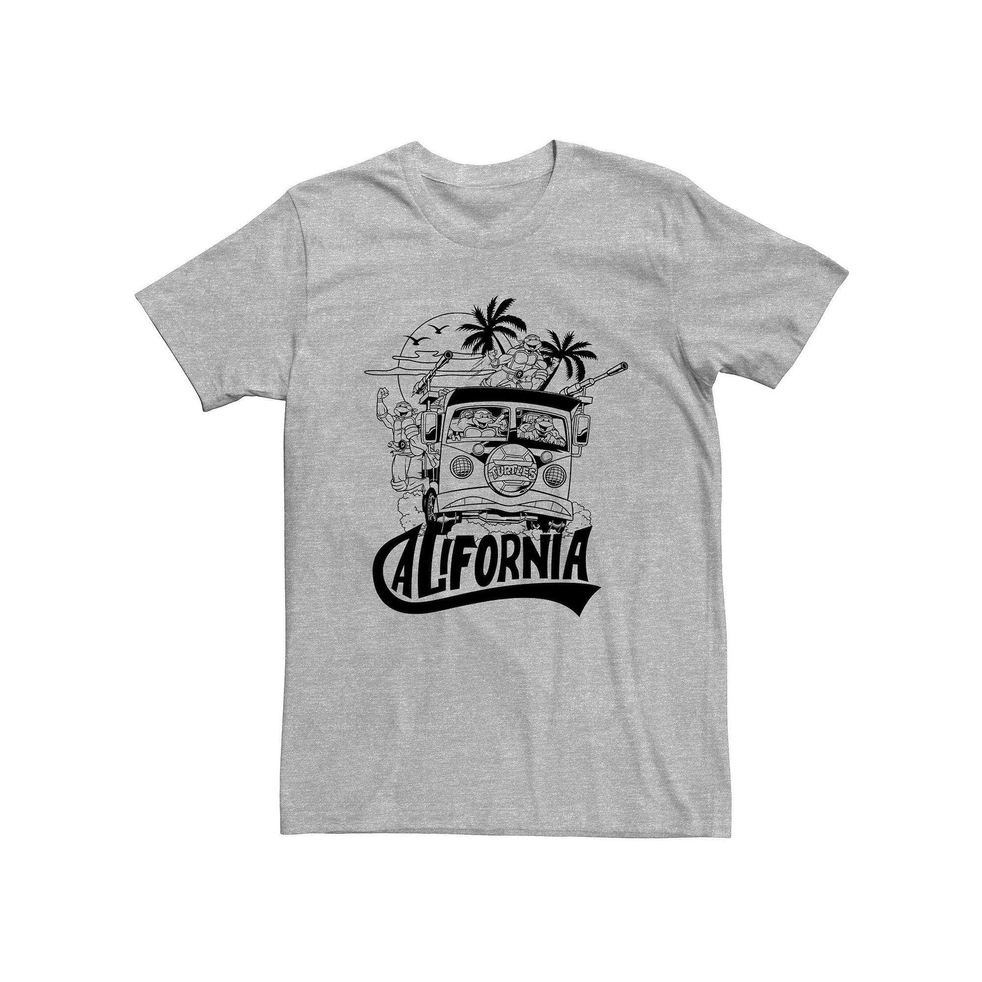 Men's Stranger Things Surfer Boy Pizza Van Graphic Tee, Size: Small, Athletic Grey Product Image