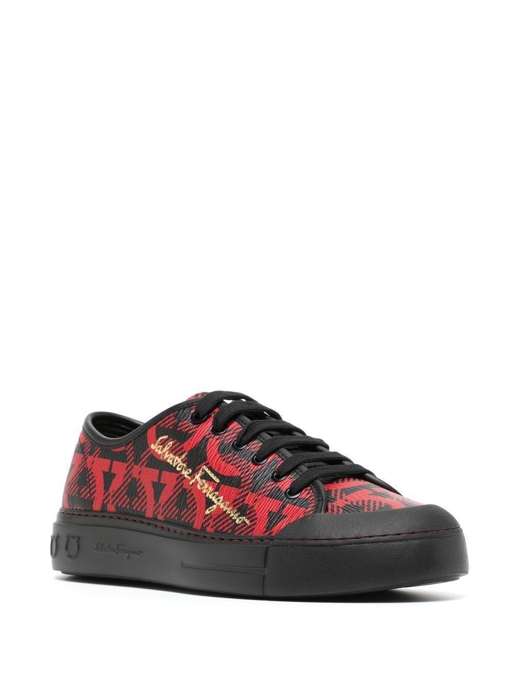Gancini logo-top sneakers Product Image