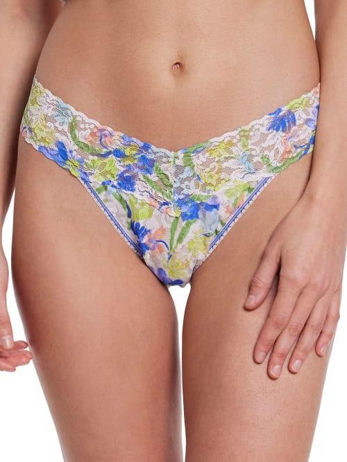 Printed Original-Rise Signature Lace Thong Product Image